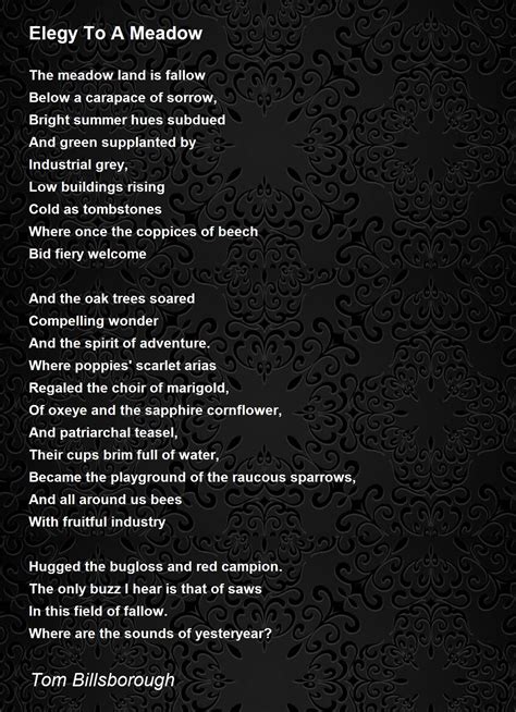 dark elegies poem